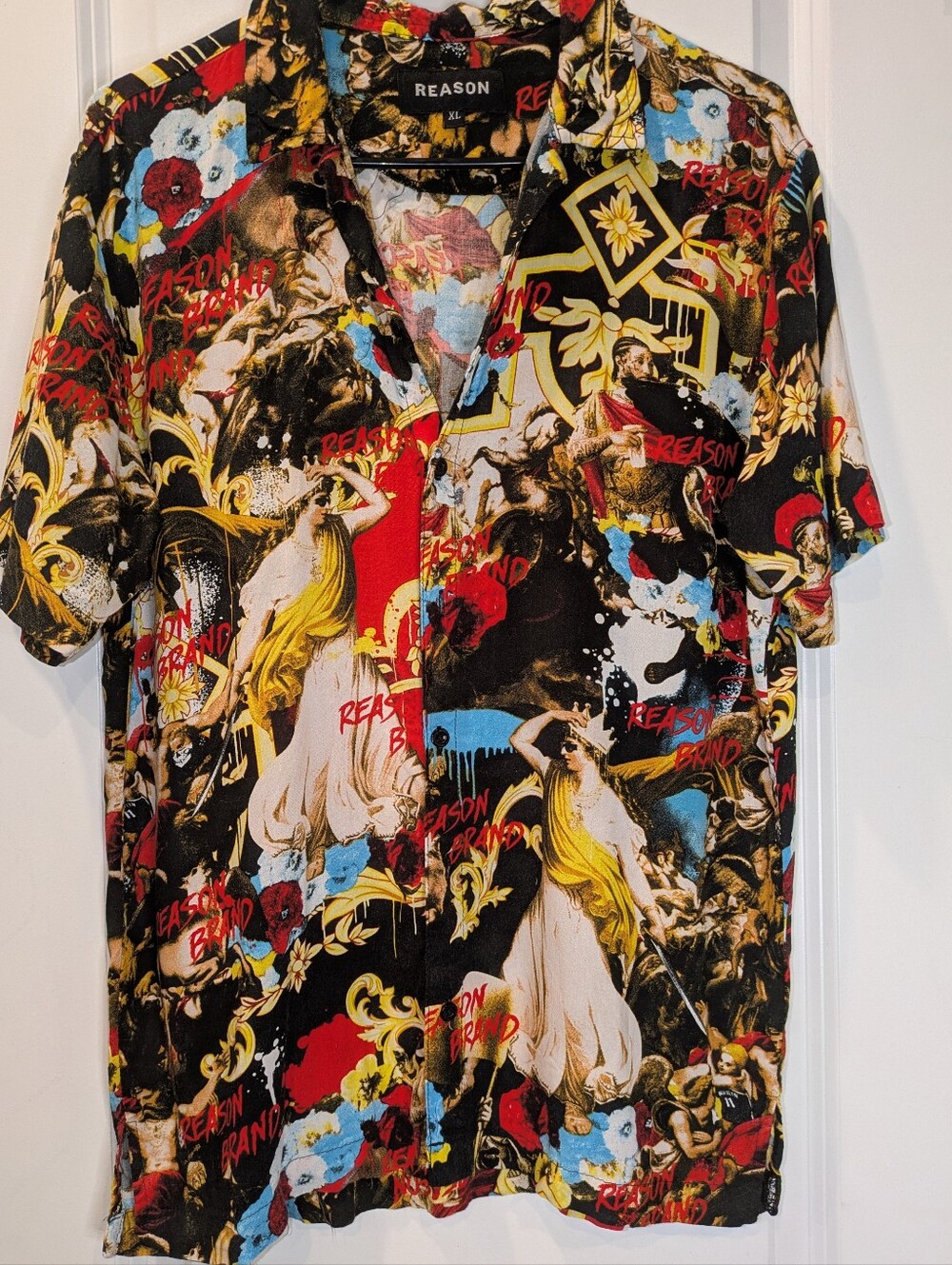 Reason Brand Men’s XL Button Up Shirt Baroque Renaissance Street wear